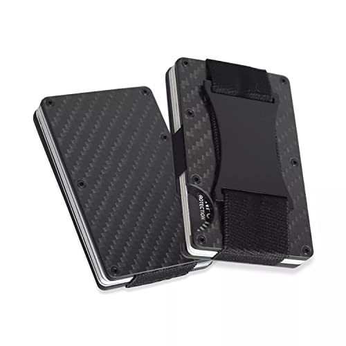 100% carbon fiber minimalist metal carbon fiber wallet, card bag, with cash belt,