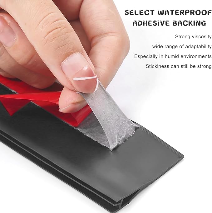 1pc Home Door Gap Seal Strip, Door Bottom Soundproof Insulation Seal, Bedroom Window Draft Insulator, TPE Material Door Weatherstrip（L)