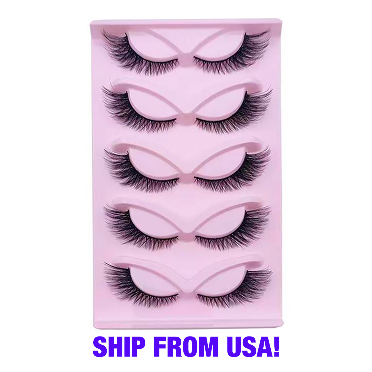 False Lashes Eyelashes Extension Cluster 5 Pairs Faux Mink Fluffy Long Full Look Eye Bottom Russian Strip D Curl Dramatic Halloween Cosplay