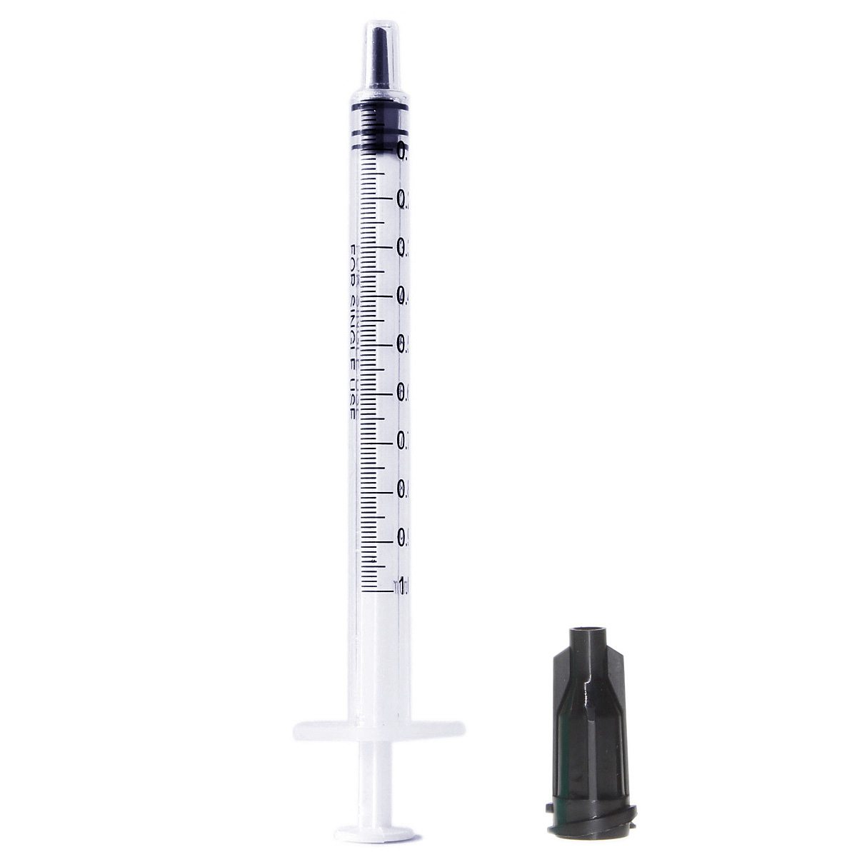 BSTEAN 1ml Syringe with Luer Slip Tip – No Needle, Non-Sterile – Pack of 25, 1cc Syringe with Cap – For Pet Feeding, Glue, Hobby Crafts, Liquid Refill – Industrial Use Only