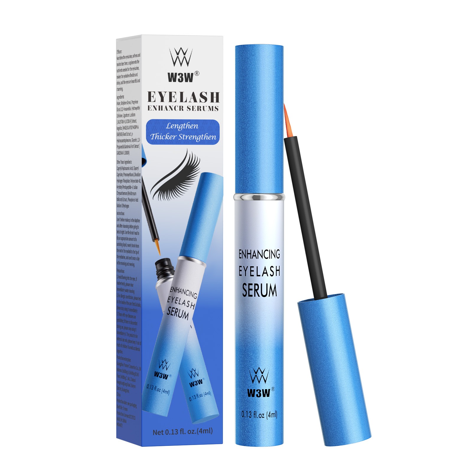 W3W Eyelash serum black thick Eyelash serum long curling-4ML