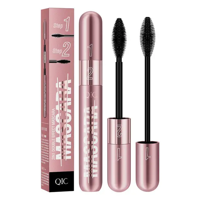 ouble Head Black Mascara – 2 in 1 Lengthening & Thickening – Waterproof Smudge-proof – 9g