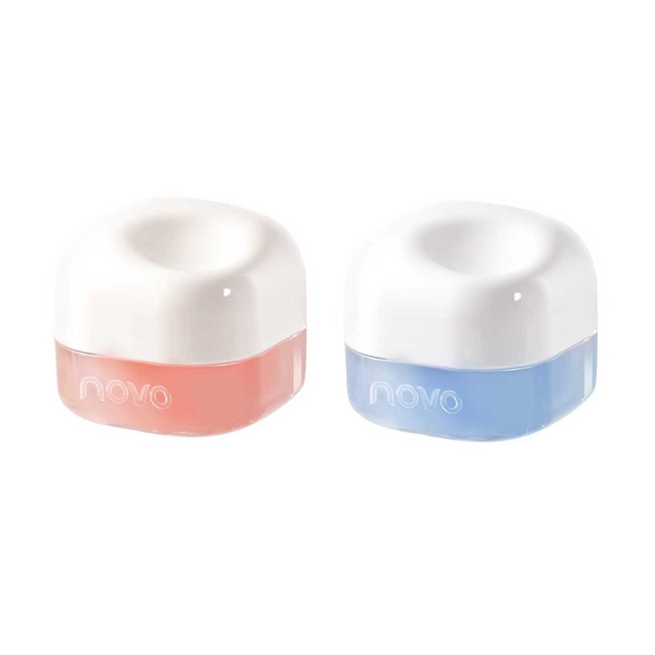 NOVO 2Pcs Lip Mask – 02# Human Honey Peach + 03# Blueberry Milk Jelly – Day Night Lip Care