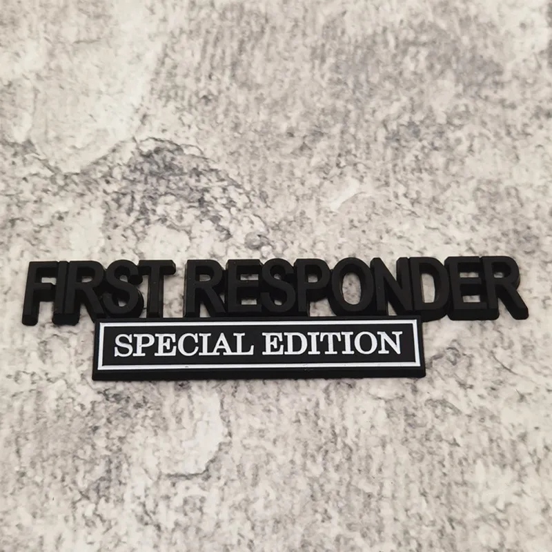 2Pc First Responder Edition Car Badges 3D Raised Badges Letter Metal Decals 3M Sticker Replacement for Cars, Trucks, Motorcycles,