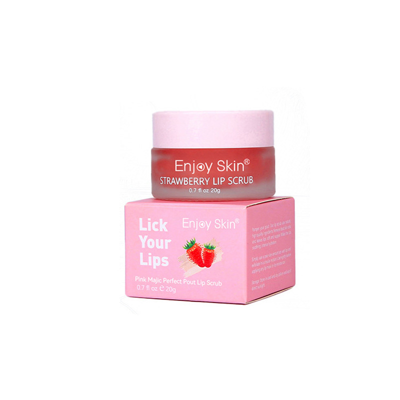 Strawberry Lip Scrub – 20g – Vegan & Organic – Exfoliating Lip Treatment – Moisturizing, Nourishing, Anti-Wrinkle – Strawberry Extract
