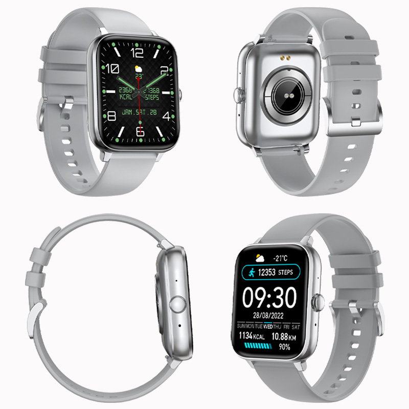 J124 Smart Watch – 1.83″ BT Call – Heart Rate Fitness Tracker – Customizable Watch Face – Silver