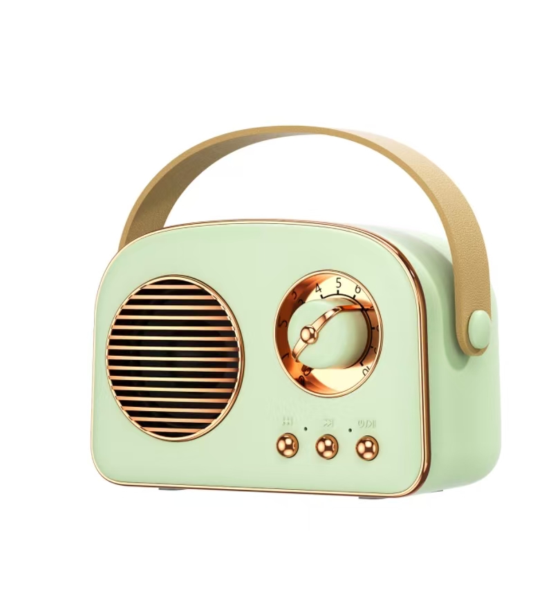 T20 Bluetooth Speaker – Portable USB Speaker with Card Reader (Light Green)