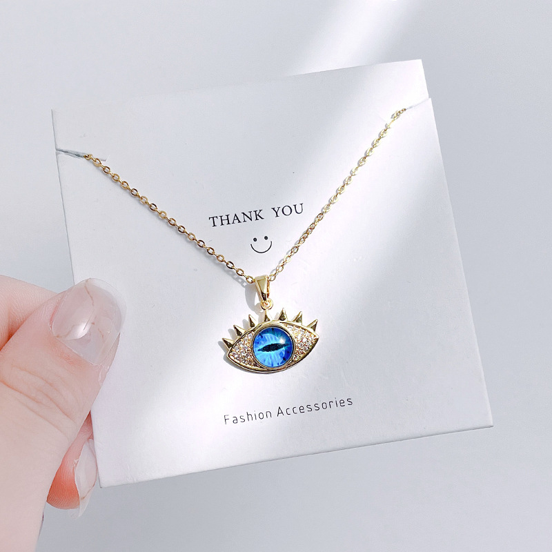 Titanium steel non-fading evil eye necklace - Style 1