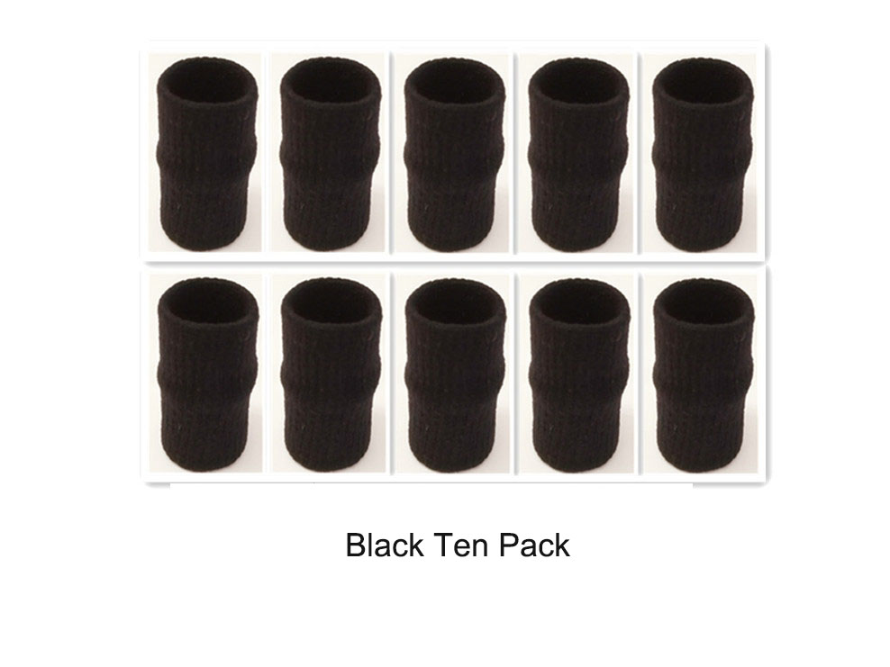 Hand and Finger Joint Protectors – Black – 10 Pack – Finger Support Brace – Joint Protection for Arthritis, Sports Injury, Daily Use