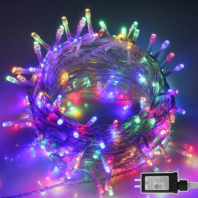 Christmas String Lights, LED  Light 10m 400mm Curtain Light Modes with End-to-End Plug, Waterproof Fairy Lights for Bedroom Wall Wedding