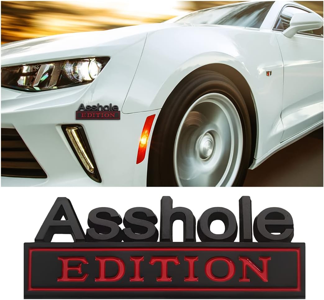 (2pcs)Car Decal, 3D Metal Letter Badge for Auto Front Hood, Trunk, Fender, Strong Adhesive Car Logo Replacement Sticker, Universal Vehicle