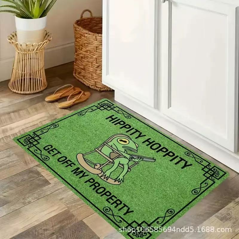 Doormat Hippity Hoppity Get Off My Property Rug for High Traffic Areas