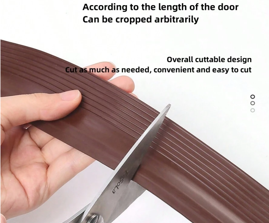 1pc Home Door Gap Seal Strip, Door Bottom Soundproof Insulation Seal, Bedroom Window Draft Insulator, TPE Material Door Weatherstrip (L)