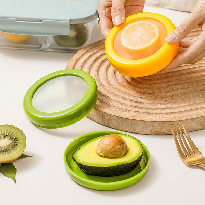 （1 Pack，green ) Transparent film fruit and vegetable preservation box