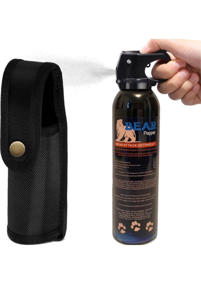Bear spray Pepper Spray,Outdoor Protection Hot Pepper Spray, outdoors Hiking,Camping,Strength 15-20 Feet,1PCS