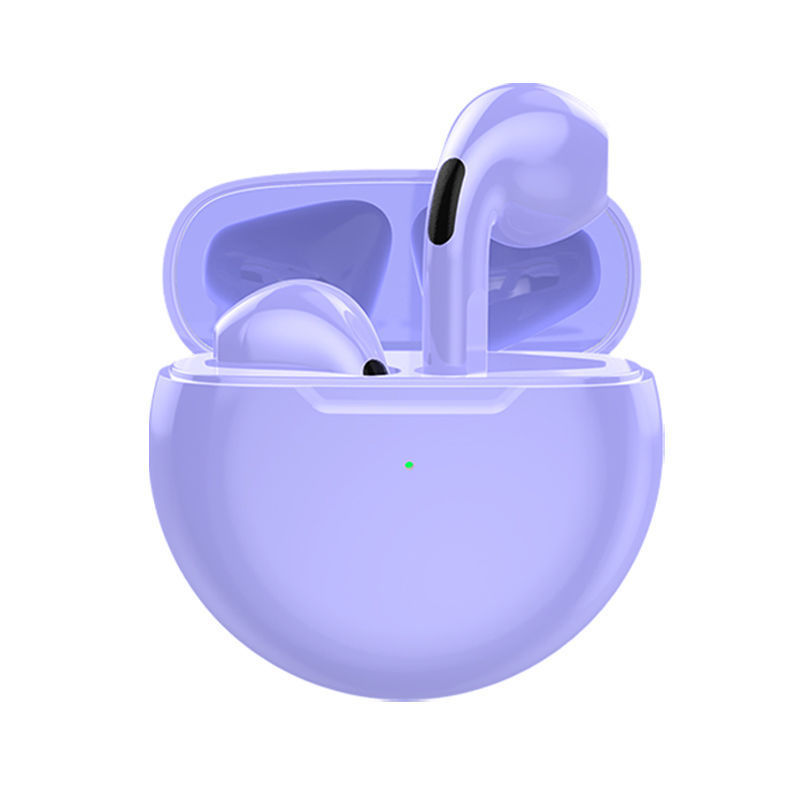 Air Pro 6 TWS Bluetooth Headphones – Purple Wireless EarPods