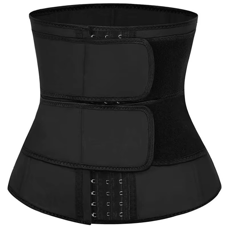 Women‘s Fajas Reductoras Waist Belt – Double Breasted Neoprene Waist Trainer – 2.6mm Thick with 9 Steel Bones – Back Support & Belly Control – Size S