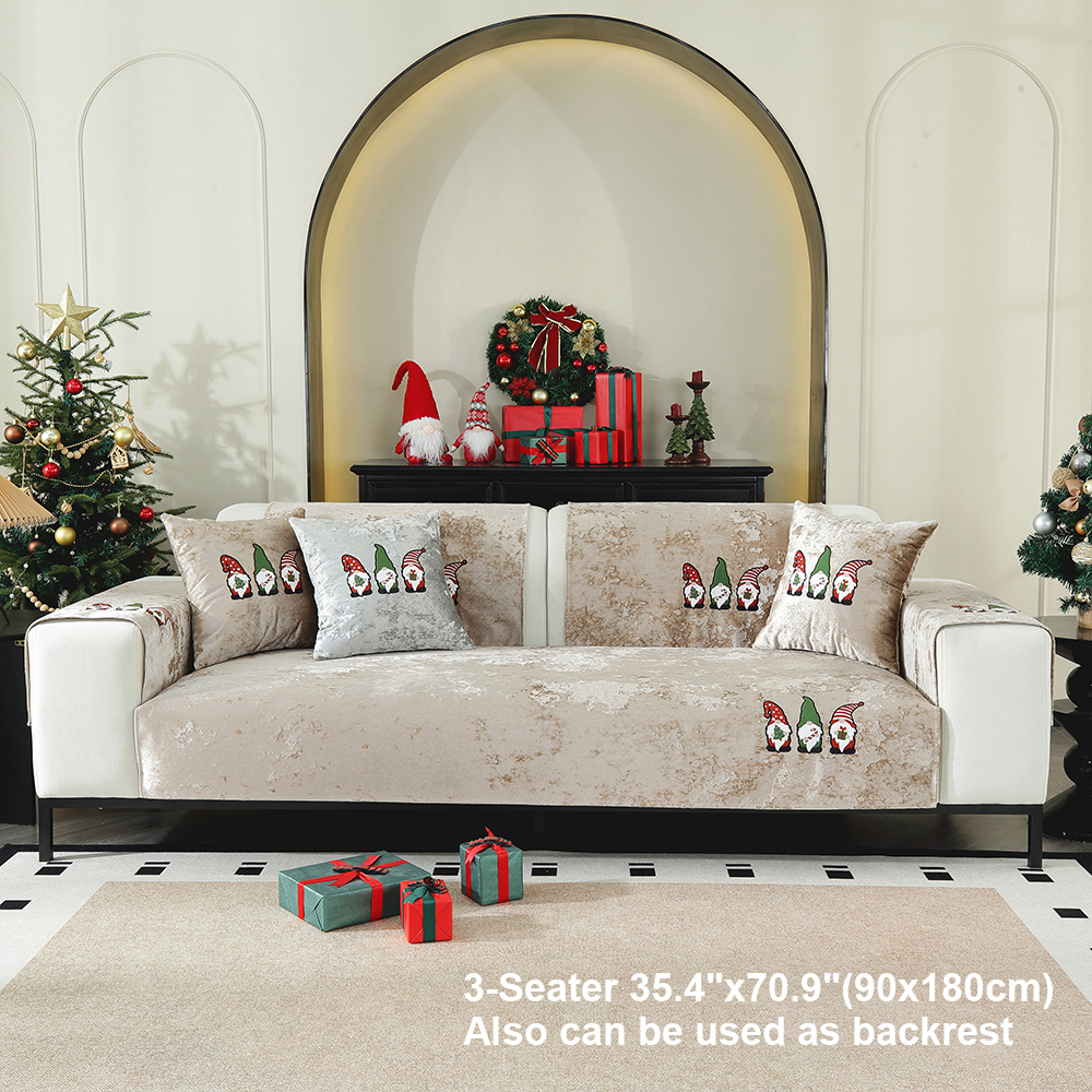 (35.4/70.9in)Sofa cushion with thick plush seat cushion, anti slip sofa cover, pillow cover, cloth towel
