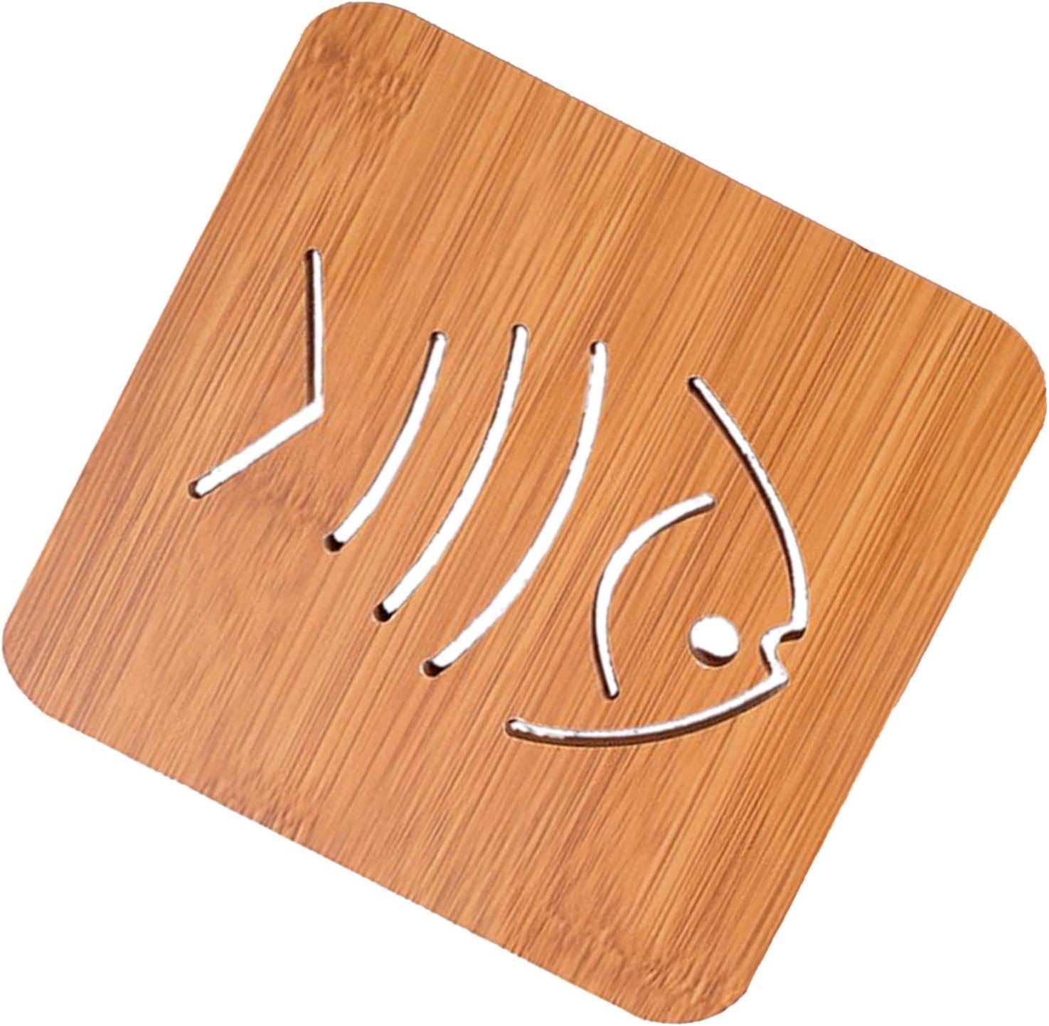 Natural Brown Wood Jute Placemat, Washable Non-Slip Dining Table Mat, Coaster Bowl Heat Pad for Home Decoration