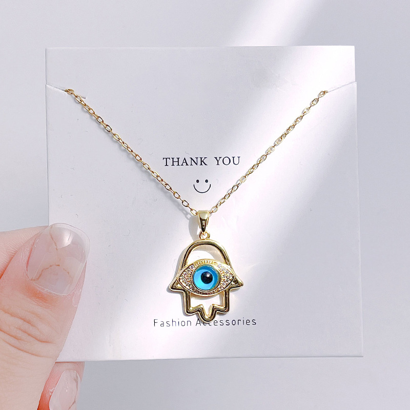 Titanium steel non-fading evil eye necklace - Style 2