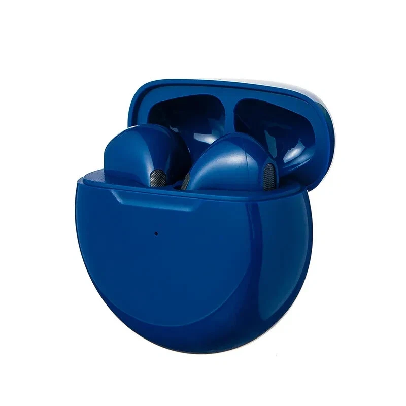Air Pro 6 TWS Wireless Headphones – Bluetooth 5.1 EarPods with Charging Case – Mini HD Stereo Headset (Blue)
