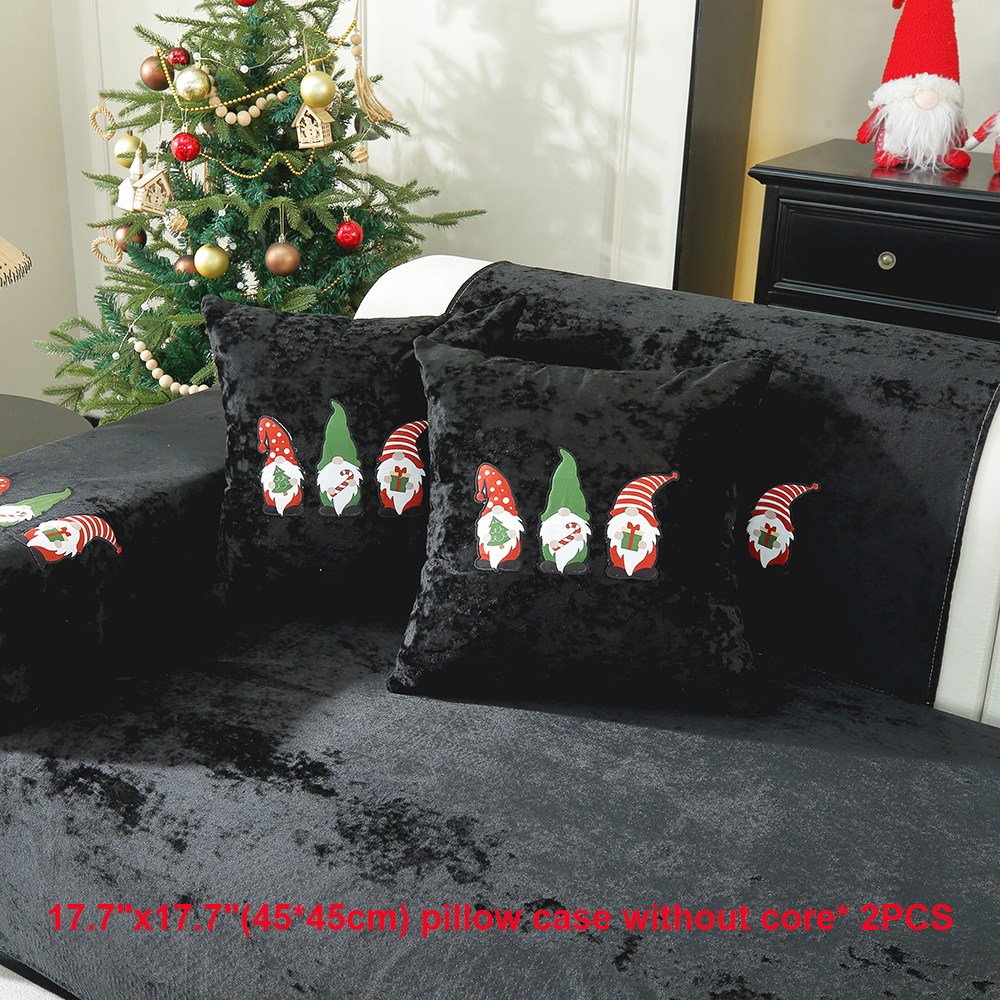 2pcs（ 17.7/17.7in）Sofa cushion with thick plush seat cushion, anti slip sofa cover, pillow cover, cloth towel