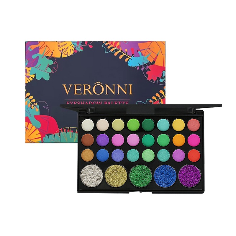 VERONNI 29 Colors Eyeshadow Palette – Highly Pigmented Matte & Shimmer – All Skin Types