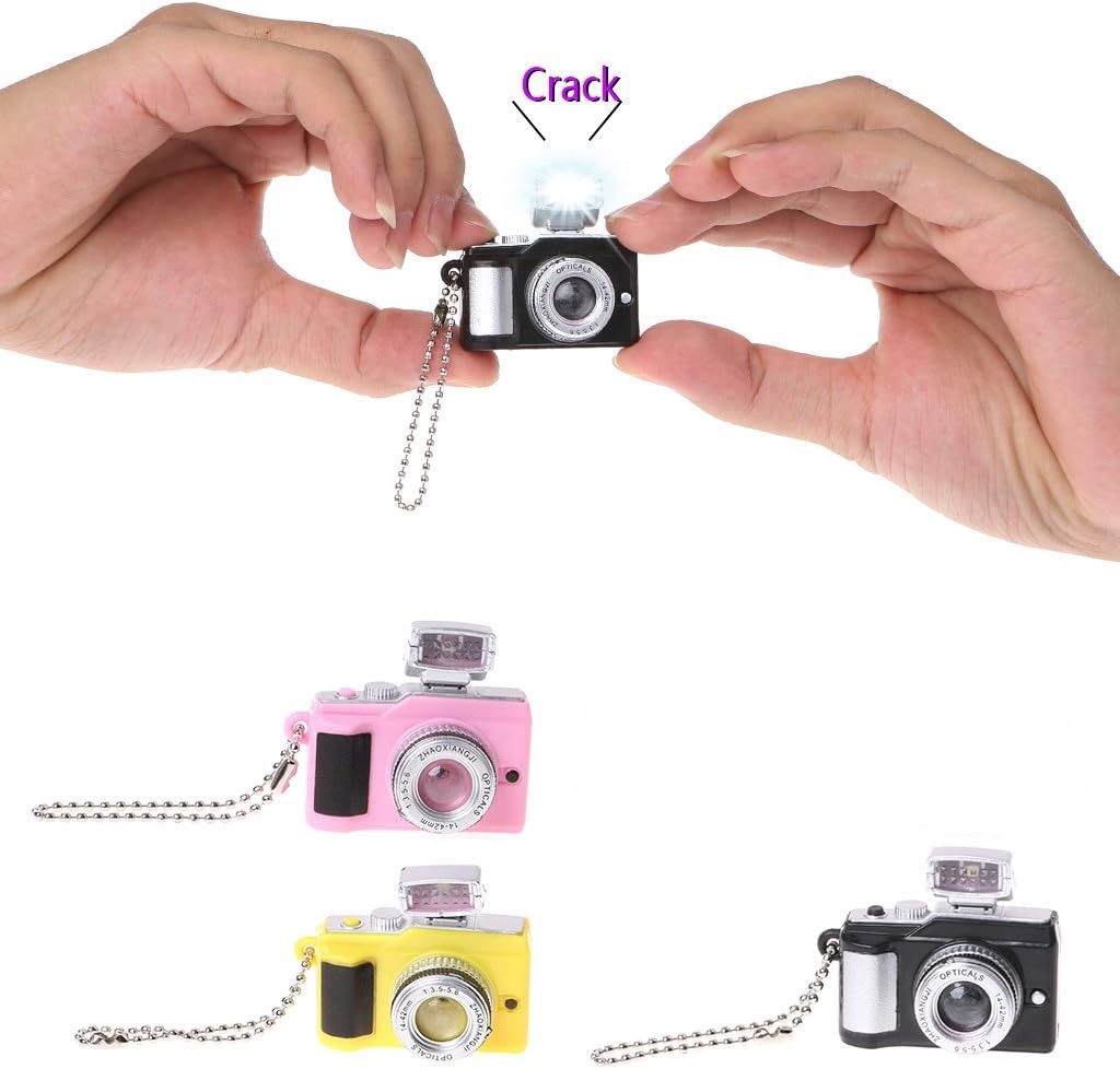 （ 3 PCS）Mini Camera for doll For Creative Camera Led Keychains With Sound LED Flashlight For Key Chain Funny Halloween Decorations