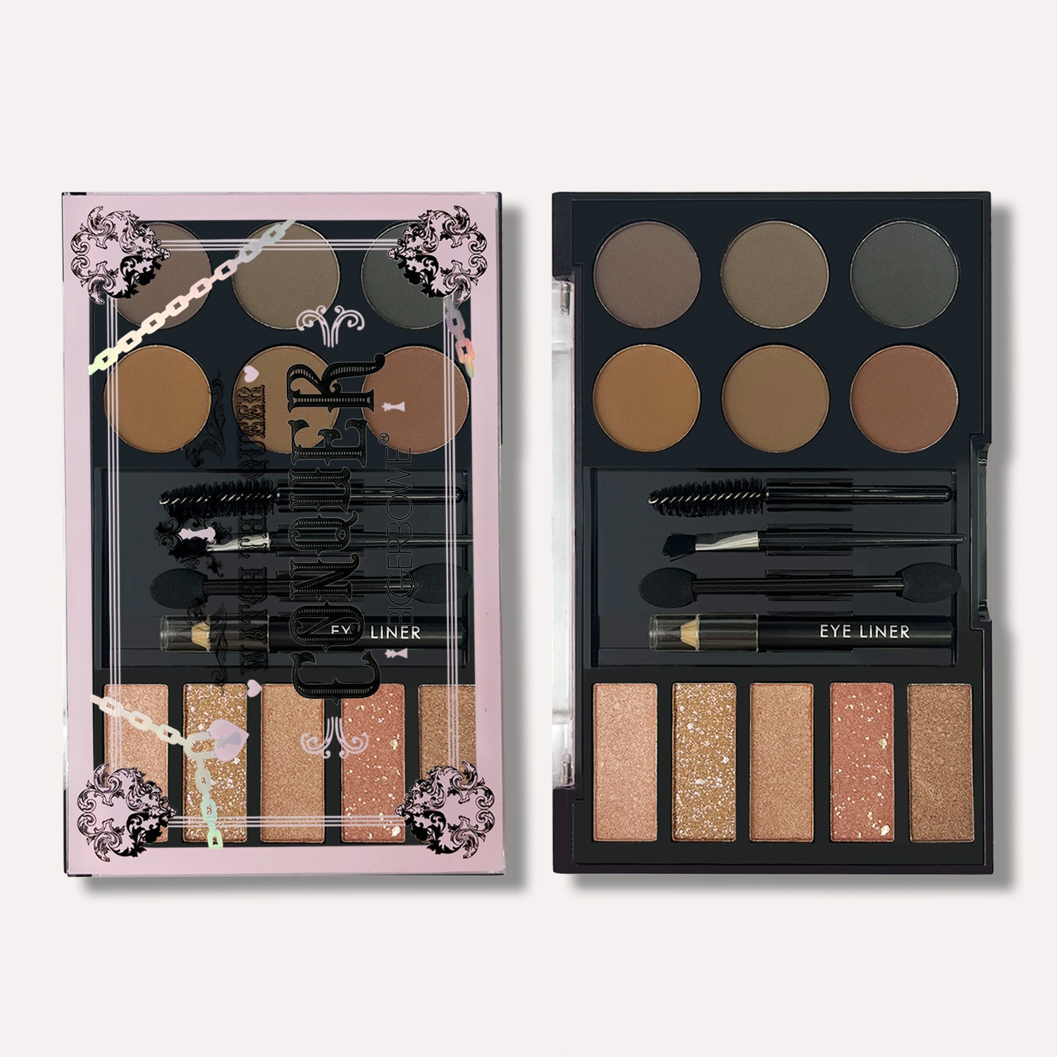 Eyeshadow & Eyebrow Powder Palette  – 11g – Multi-Function Face Tray – Eyeshadow + Eyebrow Powder – 16×10.3cm