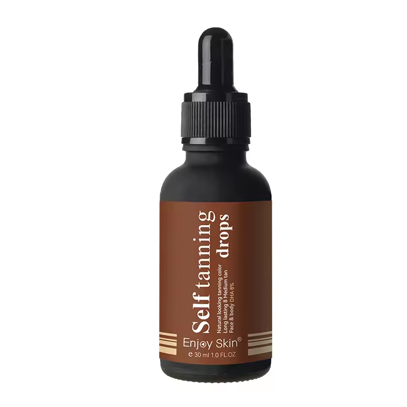 Enjoy Skin Organic Self Tanning Essence Drops – 30ml – Light Glow – Vegan, Cruelty-Free, Paraben-Free – With Jojoba Oil, Aloe Vera, Vitamin C – Safe Tanning for All Skin Types