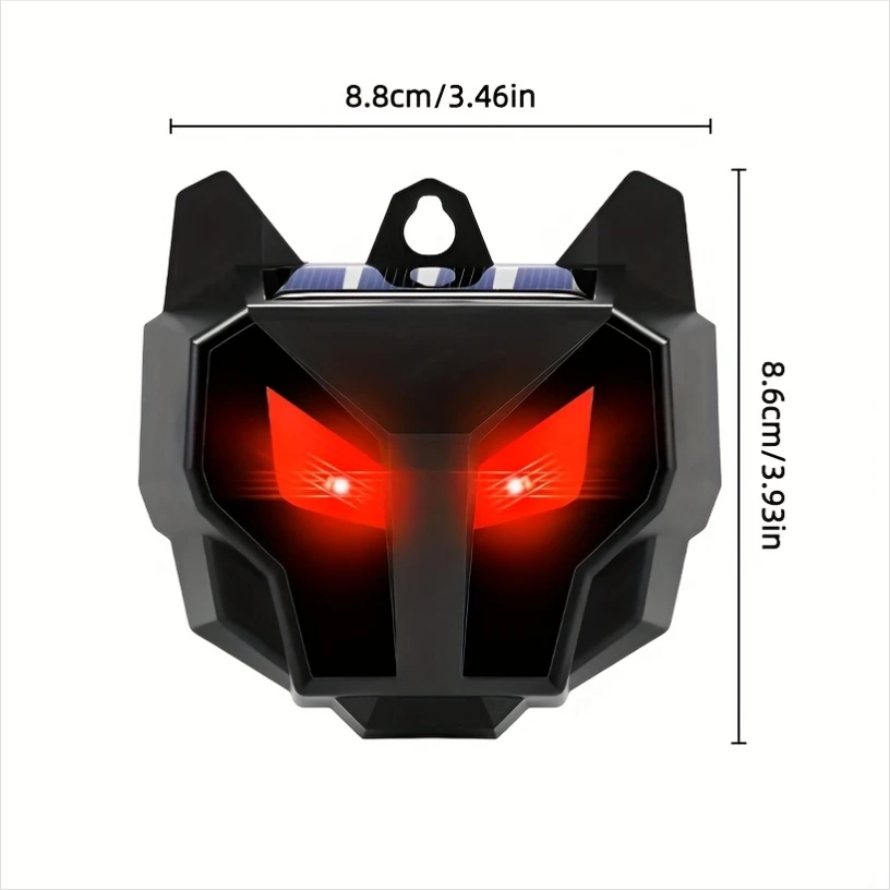 4packs, red sun night animal repellent with red LED lights, waterproof and snow resistant, effective predator control, suitable for mink,