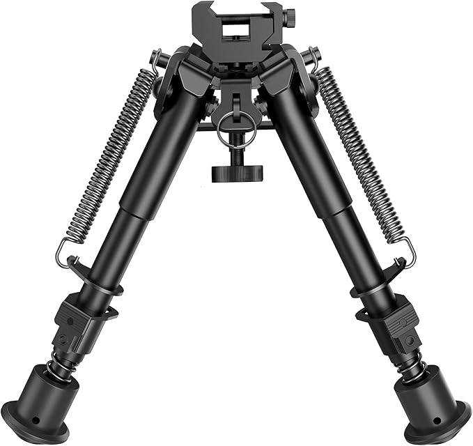 Scalable bipod 6-9-inch adjustable rotating device, suitable for outdoor hunting and shooting, made of durable aluminum alloy material