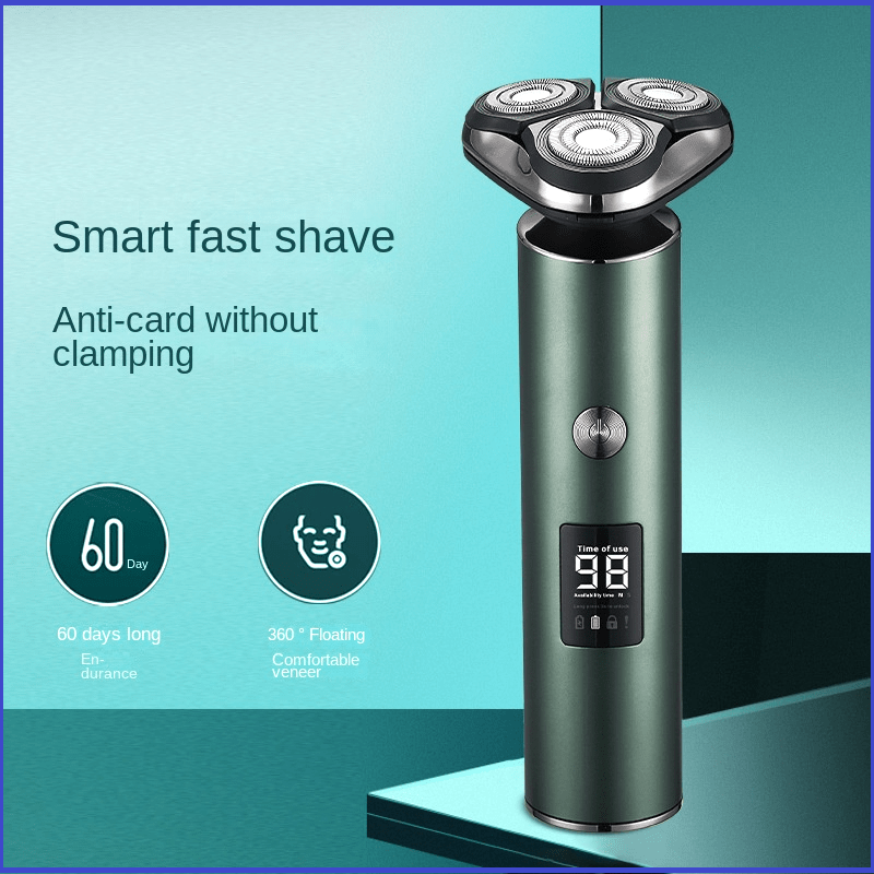 2026 Triple Head Electric Shaver – Men's Portable Washable Razor – 3 Floating Heads for Smooth Comfortable Shave
