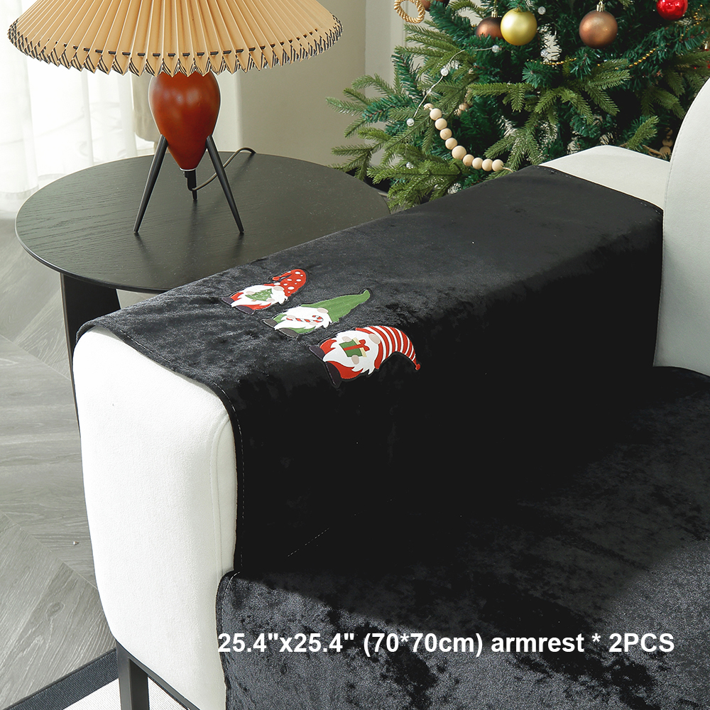 2pcs( 25.4/25.4in ) Sofa cushion with thick plush seat cushion, anti slip sofa cover, pillow cover, cloth towel