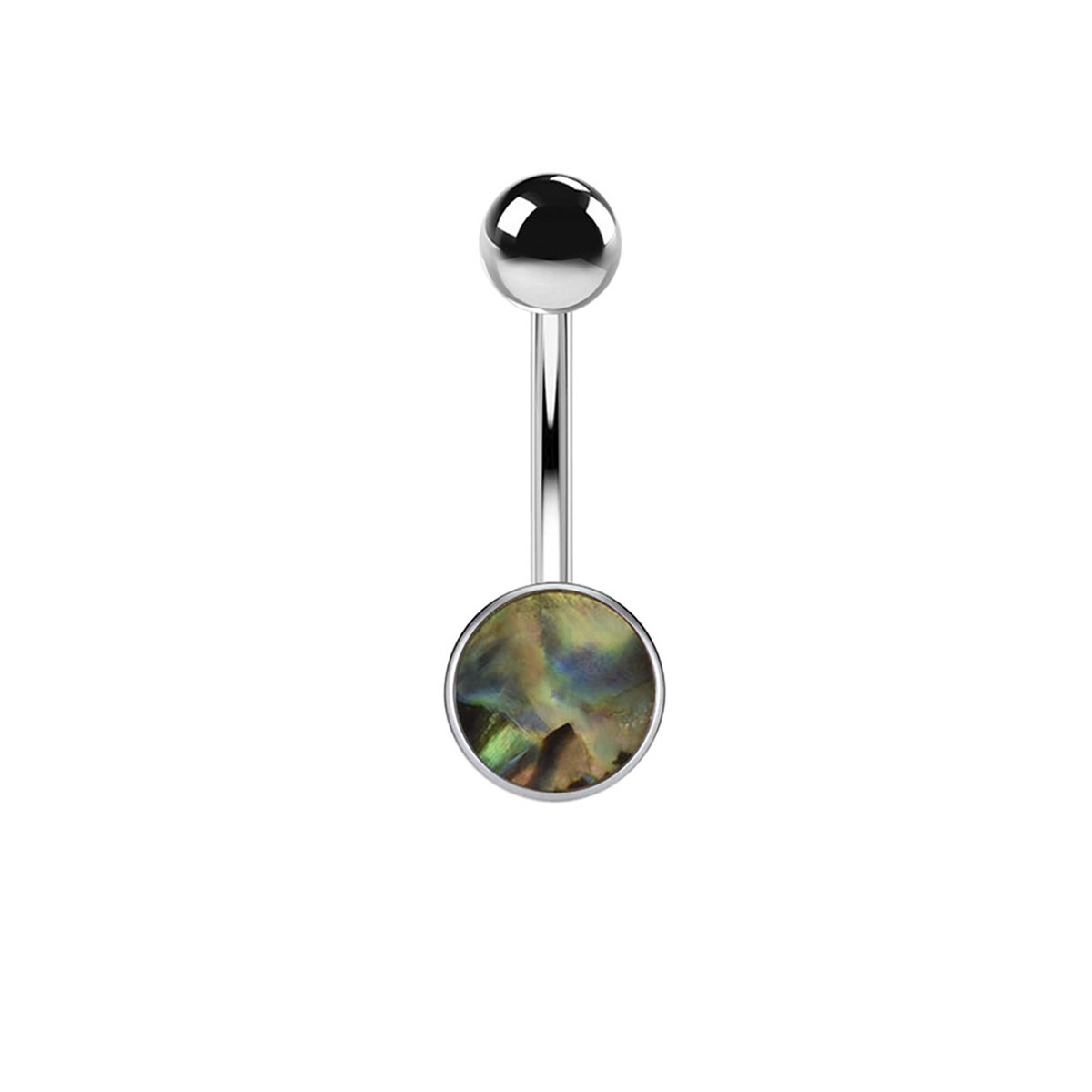 14G Stainless Steel Navel Rings For Women, Fashionable Rhomboid Shell Paper Ring For Navel, Jewelry For Body Piercing