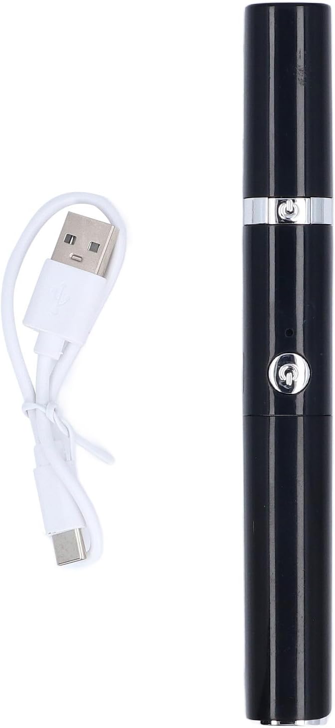 2-in-1 Electric Eyelash Curler & Eyebrow Trimmer – Black – USB Rechargeable Heated Lash Curler – Adjustable Temperature 60°C/70°C – Portable Makeup Tool for Women Travel Home