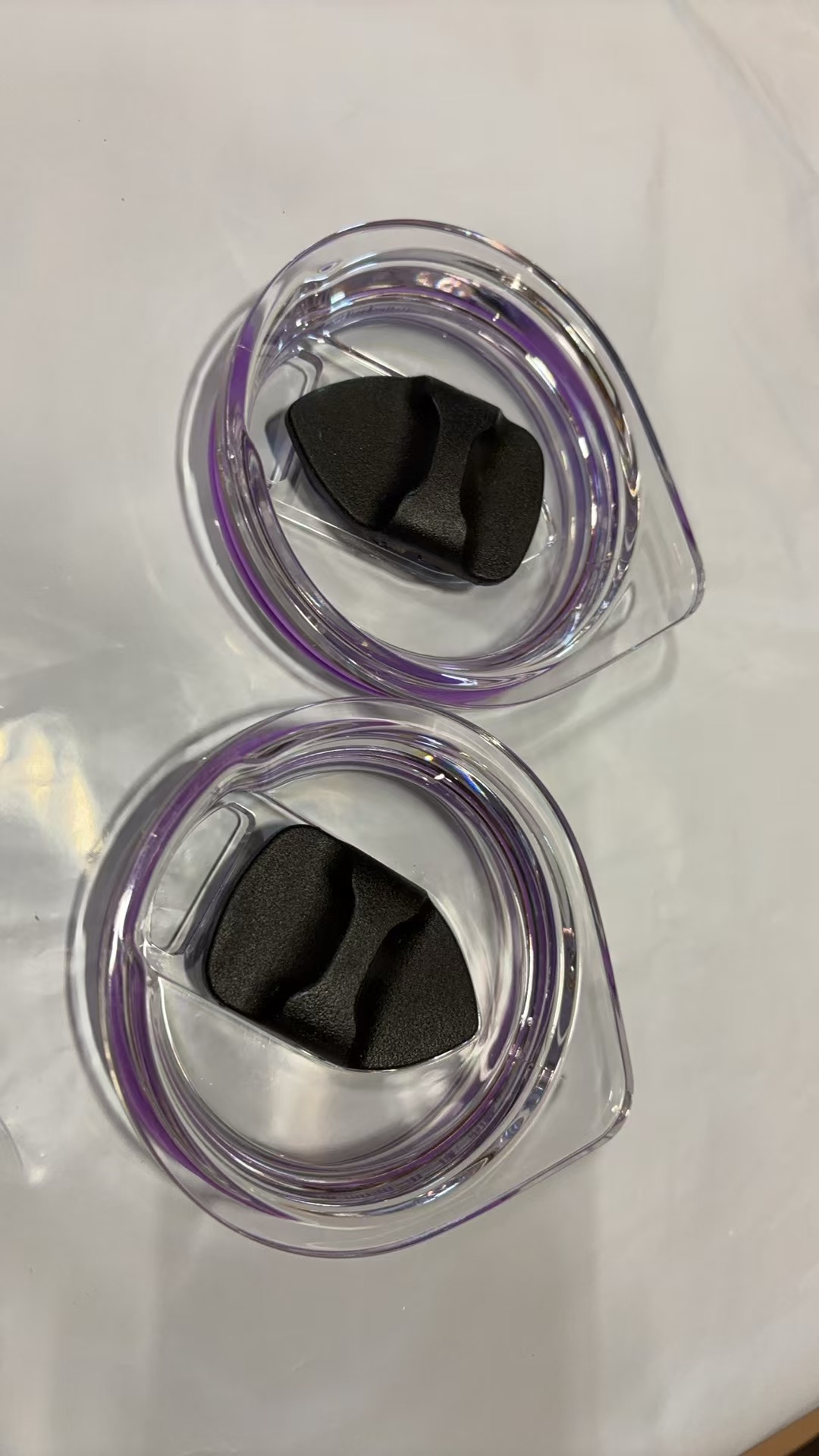 ( purple 10/20oz 2Pcs)Compatible with YETI Rambler, Ozark Trail, Old Style Rtic, and More - Magnetic Slider Switch Spill Proof Tumbler Cover