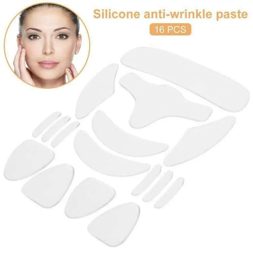 18Pcs Reusable Silicone Face Patch Set – Transparent Beauty Silicone Stickers – Face Lift Patches – OPP Bag Packaging